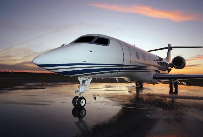 The exclusivity of traveling in a private jet